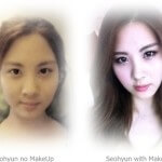 Seohyun with and without makeup 150x150